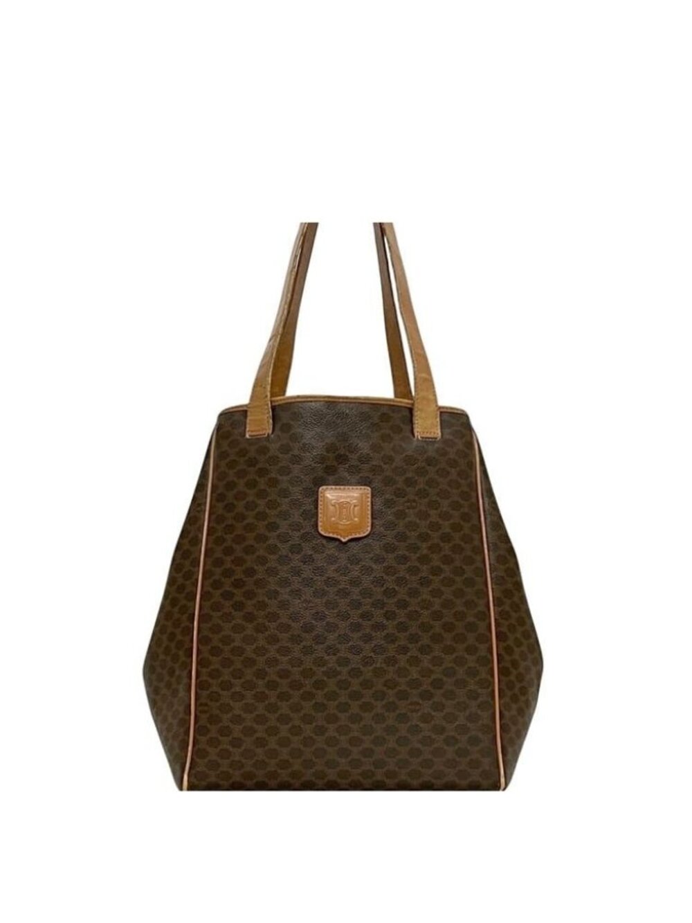 Celine Tote Bag Macadam Brown Vintage